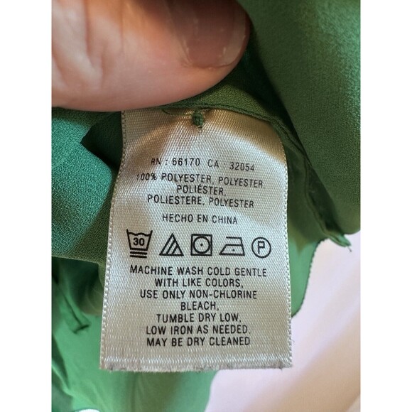 Maeve Anthropologie Sz  4 Kelly Green Long Sleeve Blouse - Picture 6 of 11